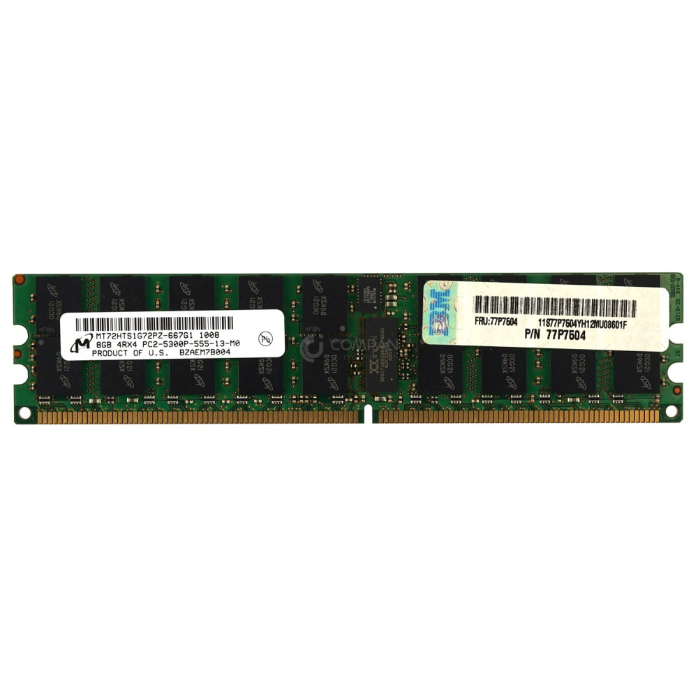 77P7504 IBM 8GB 4RX4 PC2-5300P PSERIES MEMORY - MT72HTS1G72PZ-667G1